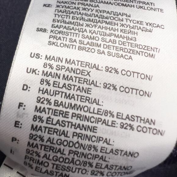 Adidas Leggings Three 3 Stripe Small Womens Navy Blue Cotton Spandex - Picture 8 of 8